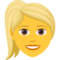 Woman- Blond Hair emoji on Emojione